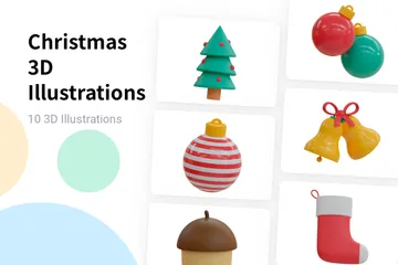 Navidad Paquete de Illustration 3D