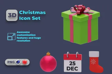 Navidad Paquete de Icon 3D