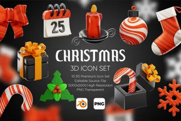 Navidad Paquete de Icon 3D