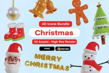 Navidad Paquete de Icon 3D