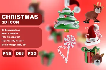 Navidad Paquete de Icon 3D