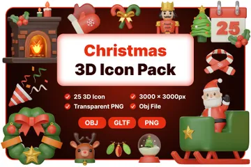 Navidad Paquete de Icon 3D