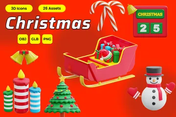 Navidad Paquete de Icon 3D