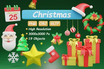 Navidad Paquete de Icon 3D