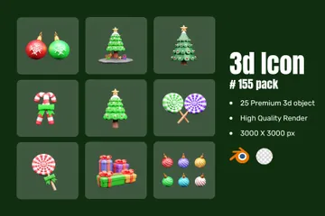 Navidad Paquete de Icon 3D