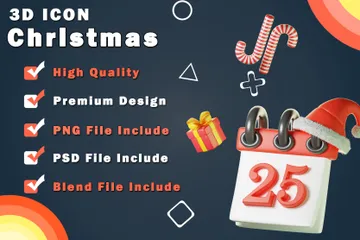 Navidad Paquete de Icon 3D