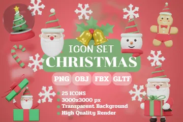 Navidad Paquete de Icon 3D