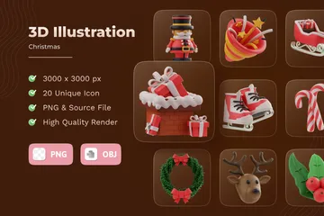 Navidad Paquete de Icon 3D