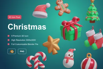 Navidad Paquete de Icon 3D