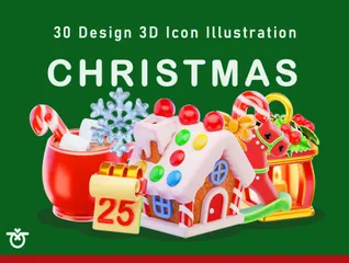 Navidad Paquete de Icon 3D