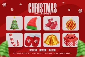 Navidad Paquete de Icon 3D