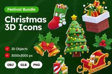 Navidad Paquete de Icon 3D