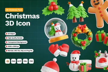 Navidad Paquete de Icon 3D