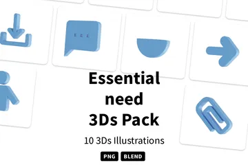 Necessidade Essencial Pacote de Icon 3D
