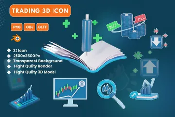 Negociação Pacote de Icon 3D