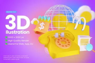 Negocio Paquete de Illustration 3D