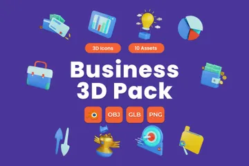 Negócios Pacote de Icon 3D