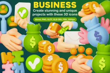 Negócios Pacote de Icon 3D