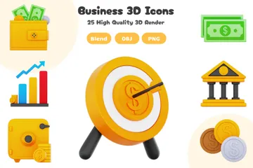 Negócios Pacote de Icon 3D