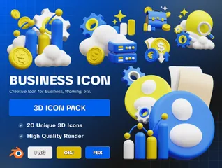 Negocio Paquete de Icon 3D