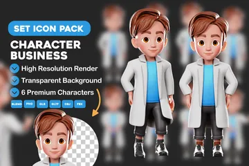 Negócio de Personagem Pacote de Illustration 3D