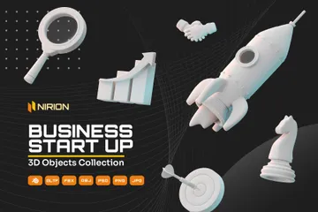 Inicialização de negócios Pacote de Icon 3D