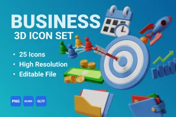 Negócios Pacote de Icon 3D