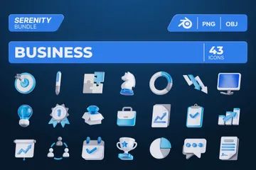 Negócios Pacote de Icon 3D