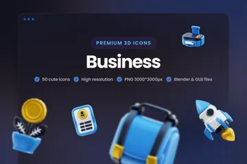 Negócios Pacote de Icon 3D