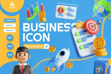 Negócios Pacote de Icon 3D