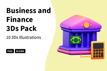Negócios e Finanças Pacote de Icon 3D