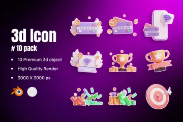 Negocios en línea Paquete de Icon 3D
