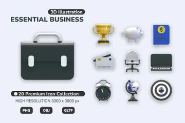 Negócios essenciais Pacote de Icon 3D