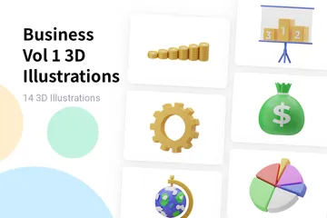 Negócios Vol 1 Pacote de Illustration 3D