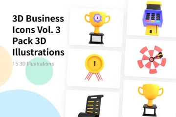 Negócios Vol 3 Pacote de Illustration 3D