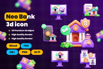 Neo Bank 3D Icon Pack