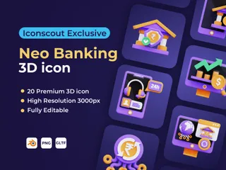 Neo Banking 3D Icon Pack