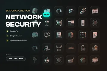 Network Security 3D Icon Pack