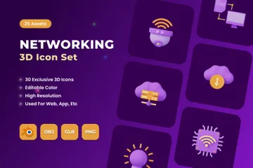 ネットワーキング 3D Iconパック