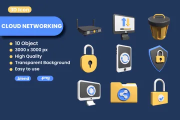 Networking 3D Icon Pack