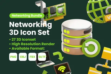 Networking 3D Icon Pack