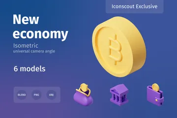 新しい経済 3D Illustrationパック