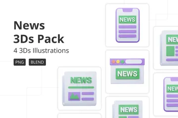 News 3D Icon Pack