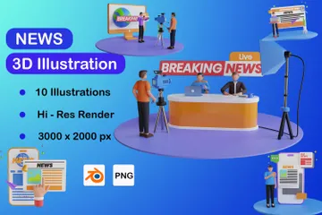 News 3D Illustration Pack