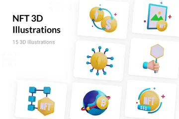 NFT Pack 3D Illustration