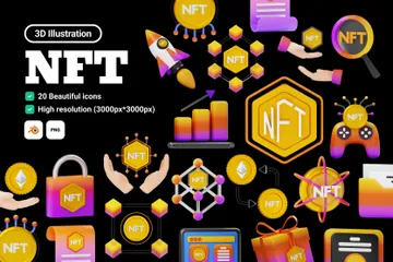 NFT 3D Icon Pack