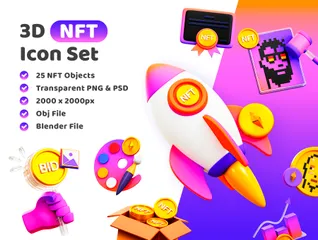 NFT Paquete de Illustration 3D