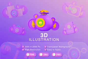 NFT Package 3D Icon Pack
