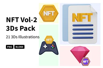 NFT Vol-2 Pacote de Icon 3D
