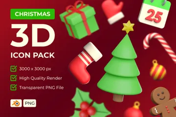 Noël V1 Pack 3D Icon